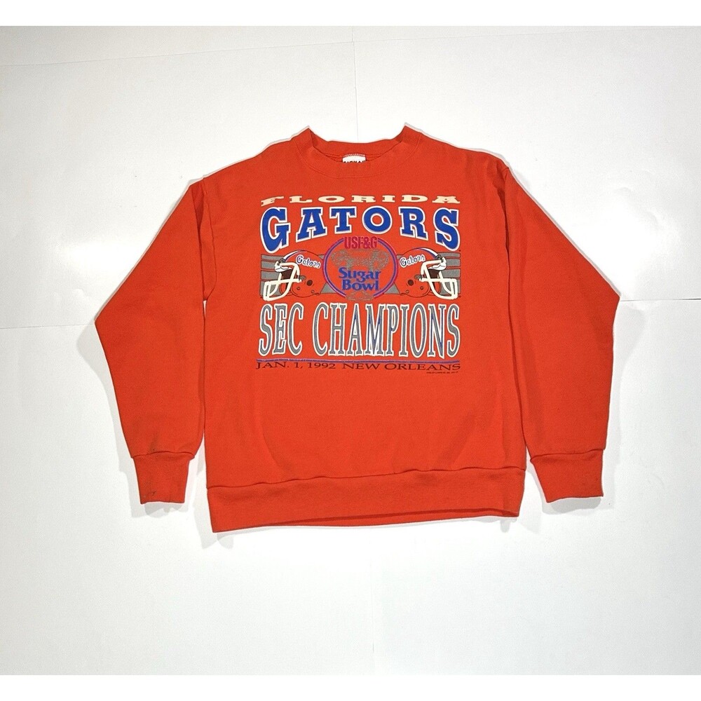 VTG 90s University of Florida Gators Crewneck Sweatshirt Sugar Bowl SEC Sz Large